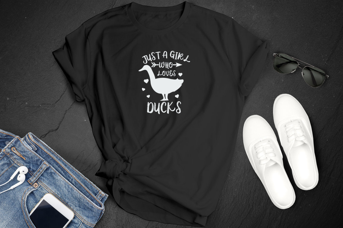 Duck Owner Shirt - Just A Girl Who Loves Ducks Shirt - Gift Duck Lover - Duck Shirt Womens - Duck Girl Shirt - Farm Girl Shirt - Duck Mom-01 Mockup (FILEminimizer)