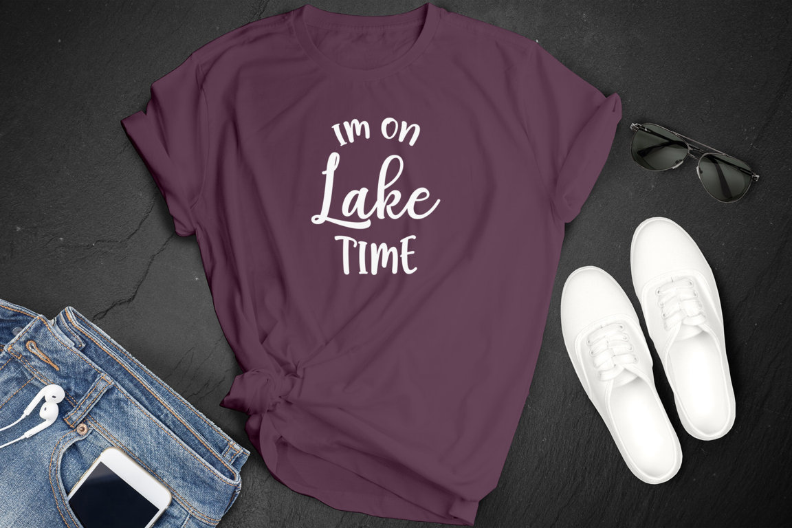 Im On Lake Time - Cute Popular Woman_s Heather Graphic T-Shirt - Summer Clothing Casual Gift for Her, Lake Life, Summer Shirt-01 Mockup (FILEminimizer)