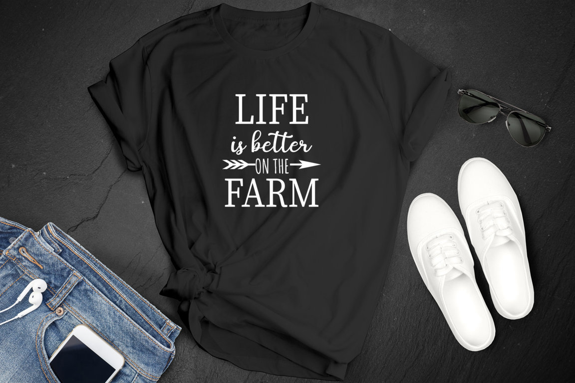Life is Better on the Farm Unisex T-shirt - Farm Shirt - Country Girl T-shirt - Southern Shirts - Farm Mom - Cute Women_s Shirt-01 Mockup (FILEminimizer)